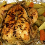 курица запеченная с овощами в духовке